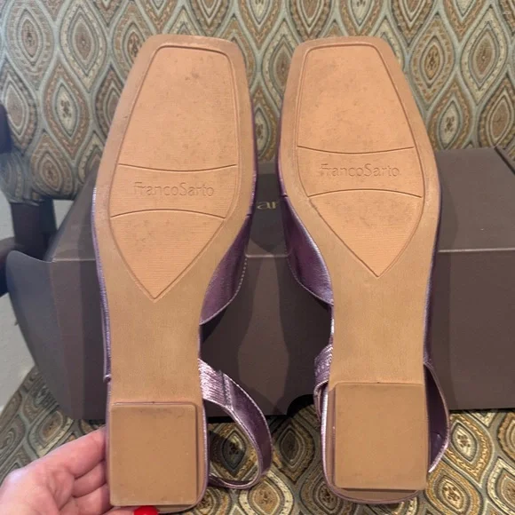 Franco Sarto Iridescent Lavender Slingback Flats - Picture 4 of 5